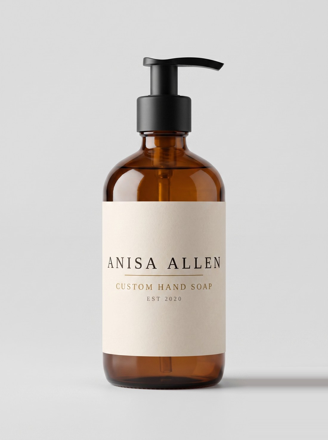 Anisa Allen custom liquid soap bottle